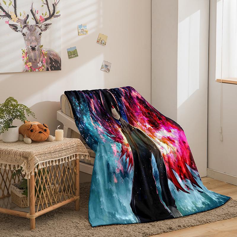 Tokyo Ghoul Series Flannel Blanket 3D Printed Sofa Blanket Thickened Blanket