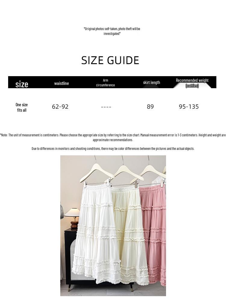 Women's Romantic French Ruffle Hem Layered Midi Skirt - Spring/Summer 2026 Collection, Princess White  