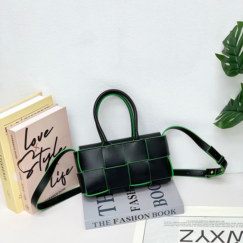 2024 Early spring new leather woven vegetable basket bag women's hand shoulder messenger bag small mini versatile