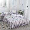 Fashion Home Pleated Dust Bed Cover with Bed Skirt Queen Size Fade Resistant Bedspread Soft Single Double Bedsheet No Pillowcase