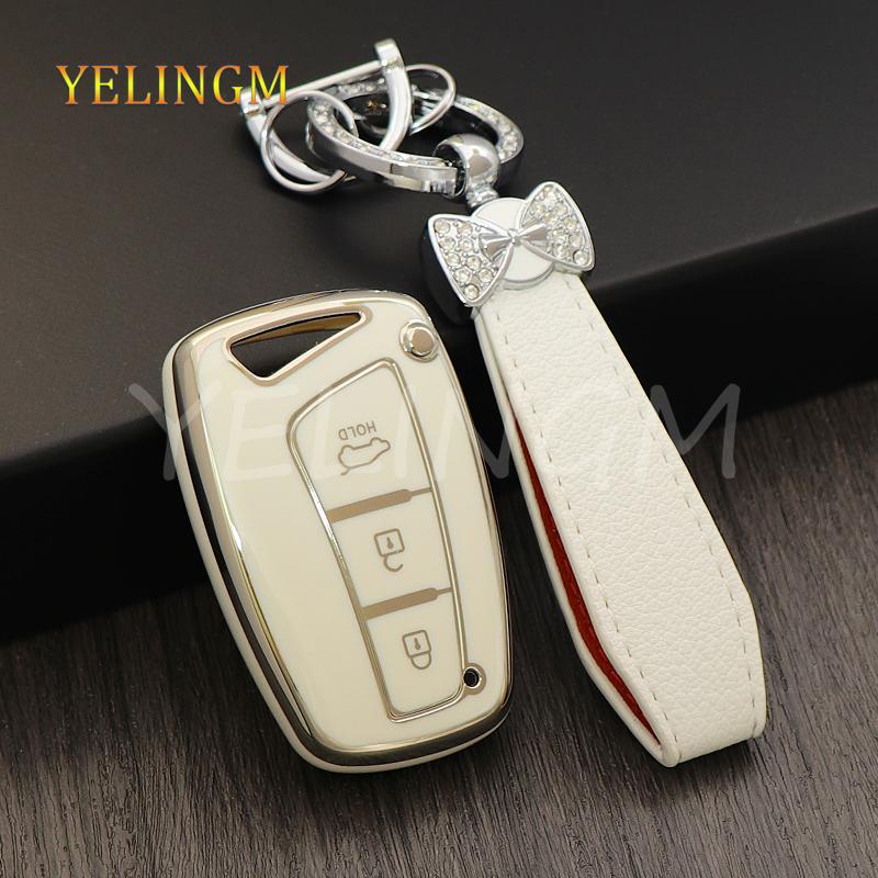 3 4 Button Tpu Car Key Case Cover For Hyundai Santa Fe 2014 Dm Grand Ix45 Azera Grand Genesis L110 G80 Grandeur Hg 2011