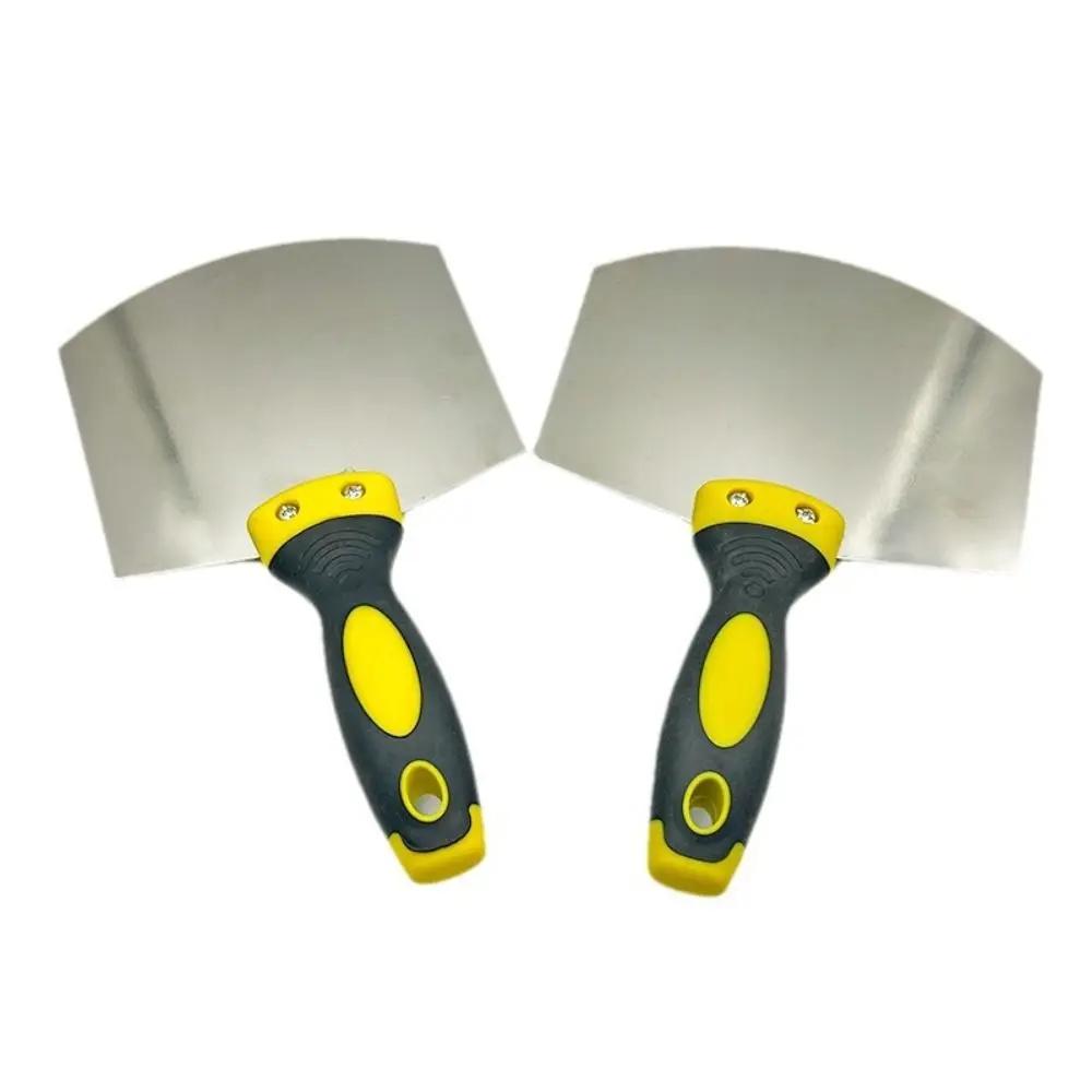 Stainless Steel Ash Shovel Arc Corrosion-resistant Plaster Trowel Durable Paint Feed Filling Scraper Wall Paint