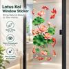 Lotus Flower Glass Decal Lotus Wall Sticker No Glue Decorative Sticker  Toilet Door