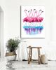 Living Room Decoration Painting Hanging Flamingo Canvas Painting Hotel Club Store Decoration Vertical Frameless Painting Poster