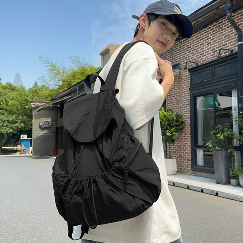 Lässiger Rucksack mit Kordelzug für Damen und Herren Leichte Outdoor-Reise-Sportrucksäcke College-Studenten Jungen Mädchen Schultasche