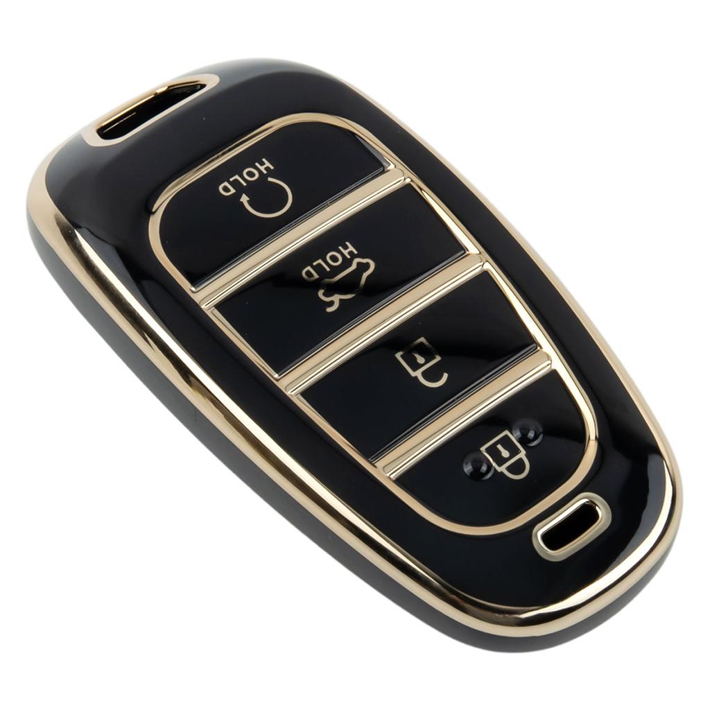1 STÜCK Fernbedienungsschlüsselanhänger FÜR Tucson Für Hyundai Schale Hülle Abdeckung TPU 1* Schlüsselhülle Schwarz FÜR Santa FÜR Sonata Brandneu