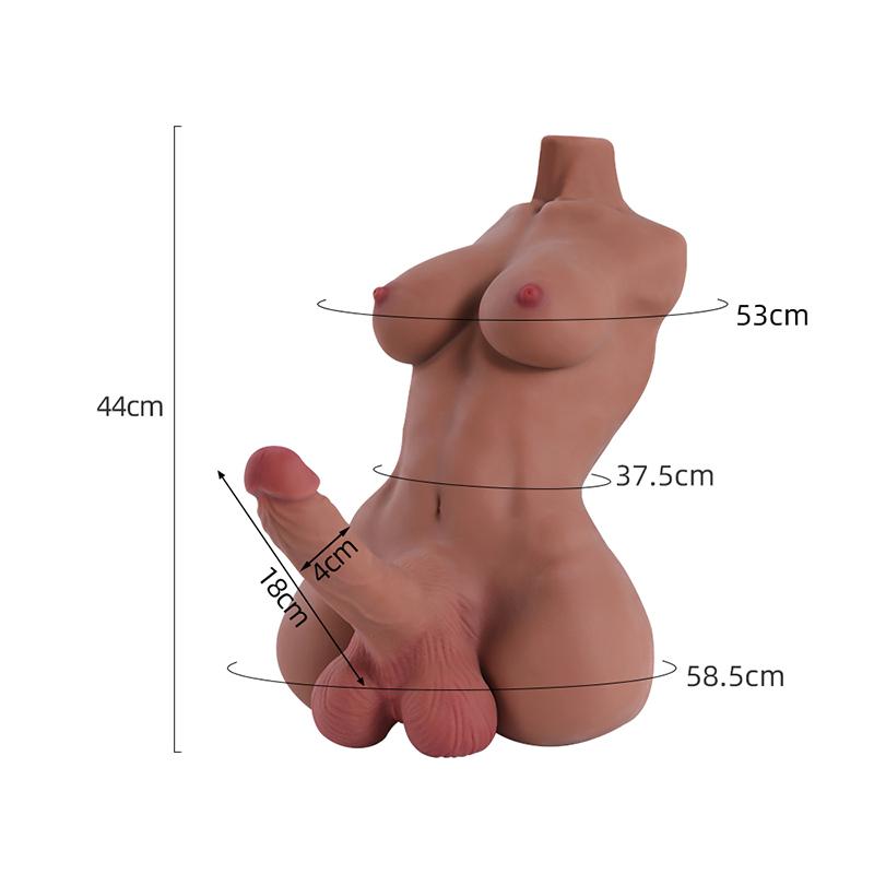 Realistic Dildo Penis Breast 2 In 1 Half Body Sex Doll Masturbation Cup Sexy Tools Adult Toys for Men Women Couple
