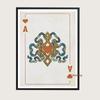 Vintage Poker Ace of Hearts Playing Cards Canvas Painting Queen And King Wall Art Pictures Room Home Club Bar Pub Decor Unframed