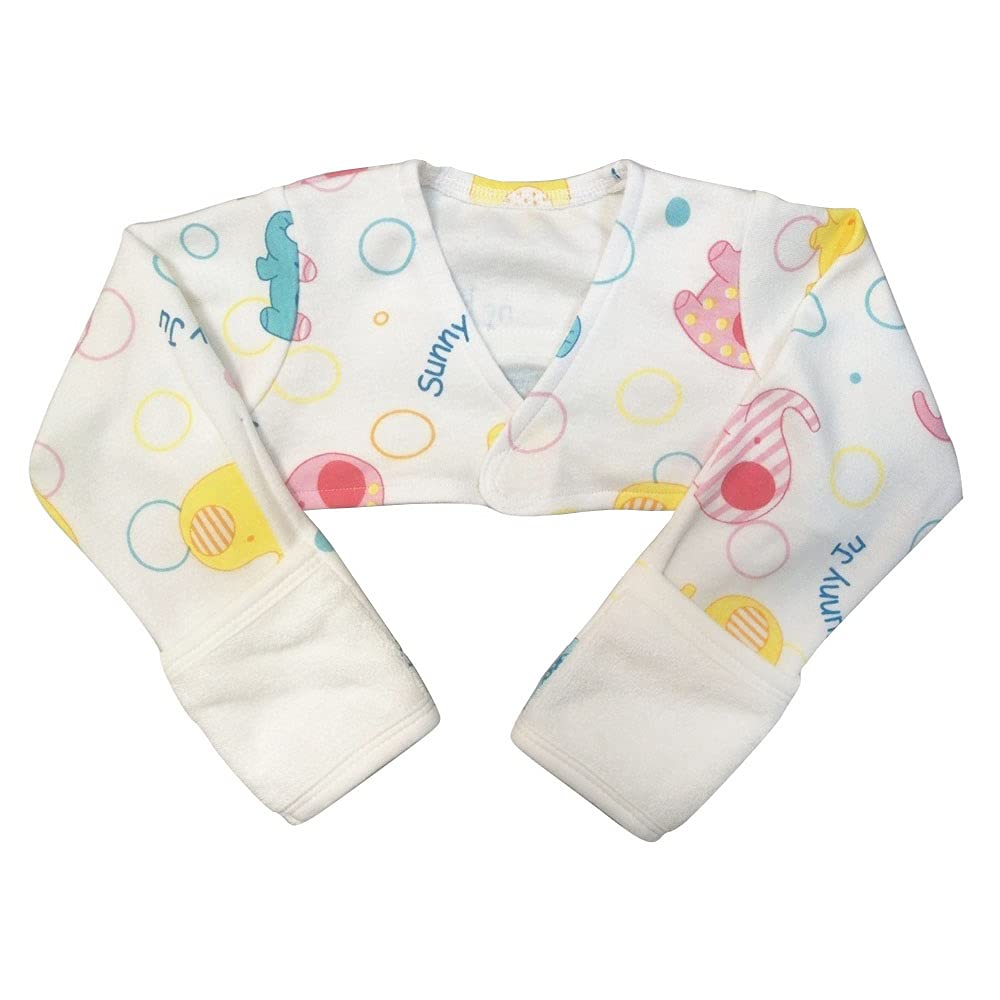 Edenswear Baby Eczema and Atopic Dermatitis Face Scratch Prevention Gloves with Pure Cotton Sleeve Covers (Elephant, 36-month supply)
