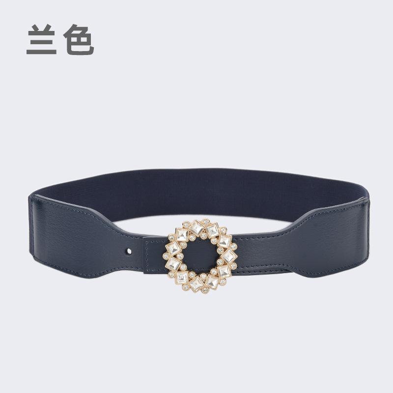 Rhinestone Belt Loose Tight Belt Women'S Elastic Elastic Wide Narrow Waist Seal Women'S Dress Thin Belt Skirt