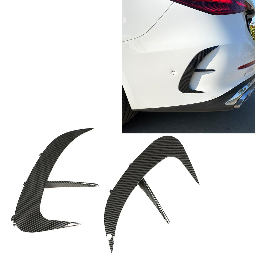 Rear Bumper Vent Cover Spoiler ABS Replacement for ‑ C‑Class W206 ‑Line 2021 and Up