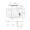 Acrylic Villa Bird Cage Clear and Handle Breathable Lightweight Bird Carrier for Parakeets Small Birds Parrotlets Parrots Parrot