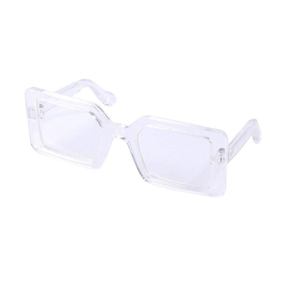 Miniature Plush Doll Glasses 9cm Square Doll Eyeglasses Miniature Doll Sunglasses  Birthday Gift прозрачный