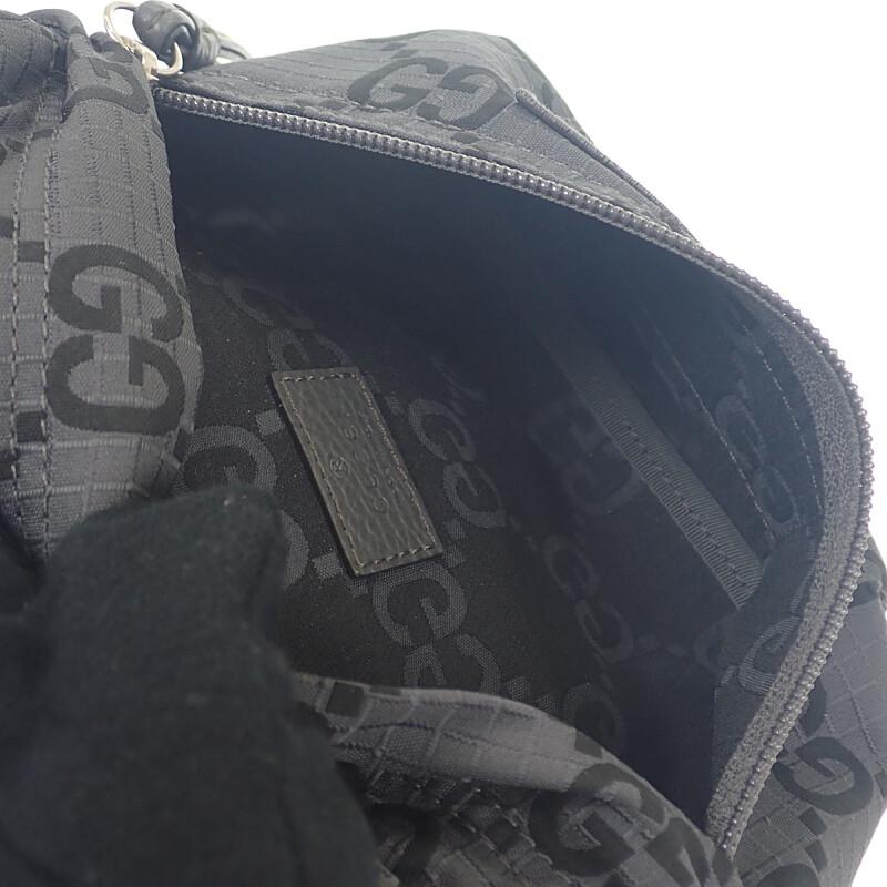 GUCCI  767934 body bag black/gray mens