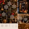 24pcs/set Clear Acrylic Snowflake Ornament DIY Christmas Tree Ornament Xmas Party