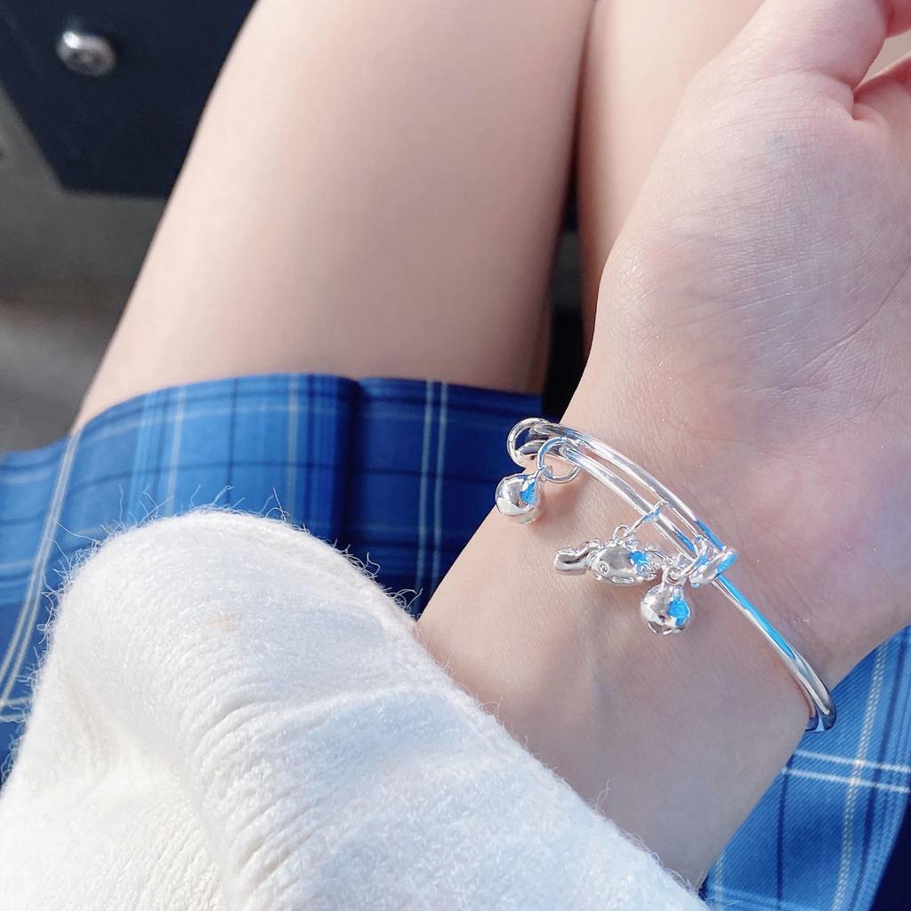 Sanrio Bell Bracelet for Female Students, Cute and Sweet Wristband for Best Friends, Kuromi, My Melody, Cinnamoroll Small Gift