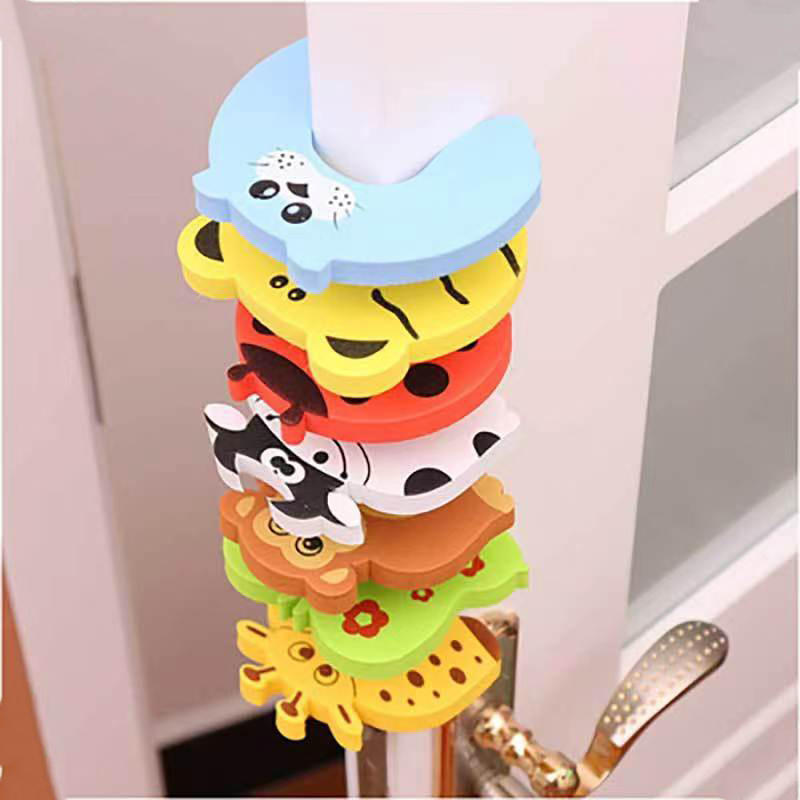 3pcs Cartoon Baby Safety Door Stopper for Newborn Furniture Protection Anti-pinch Hand Cute Animal Care Child Lock Finger Protector