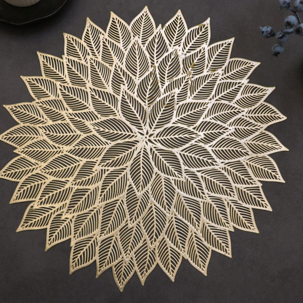 12x Premium Size Pressed Vinyl Placemats For Stylish Table Decor Artistic Wide Application