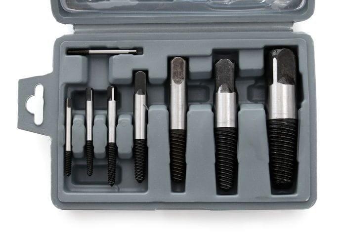 Screw extractors for broken screws, 8 pieces, KD10262