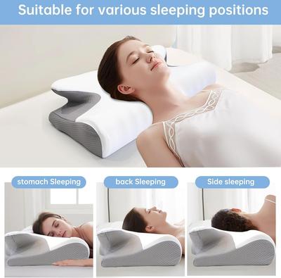 Butterfly Sleep Memory Neck Pillow Slow Rebound Comfortable Memory Foam Sleep Pillow Cervical Orthopedic Neck Massage Bed Pillow
