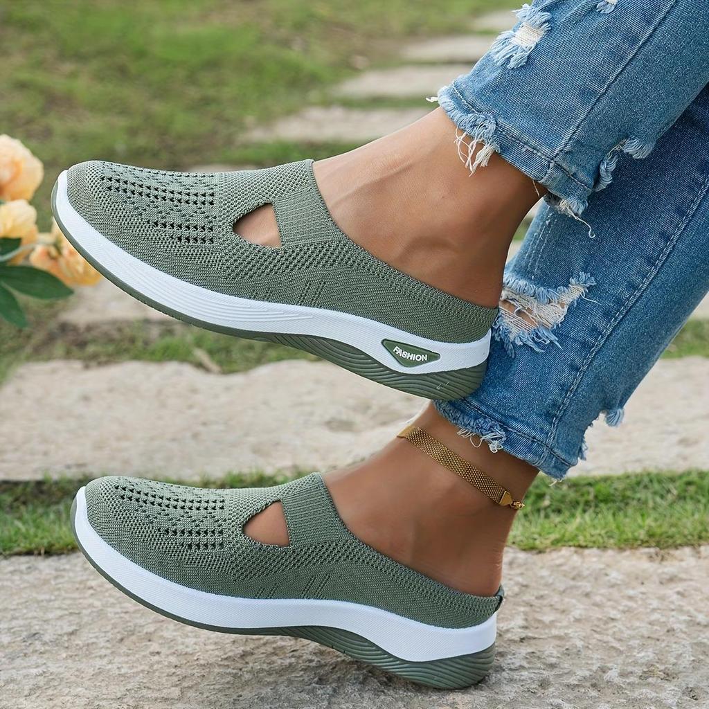 Tênis Slip-On Feminino Moderno, Leve e Confortável, Sapatos Casuais Respiráveis para Caminhada., Sapatos Femininos