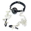 Adult Sex Products  Women's Mouth Stoppers with Chains Breast Clip Props Couples Flirting and Fun Sex Toys SM Sex Tool for Woman