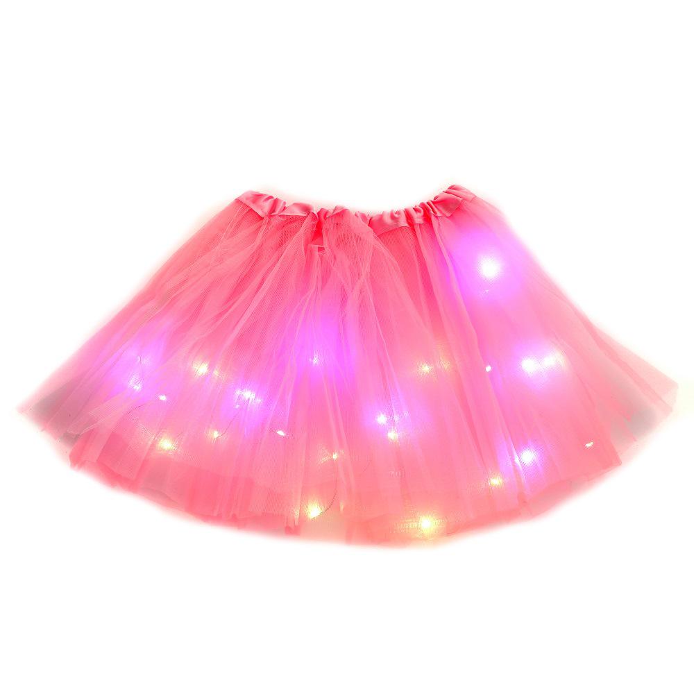 European & American Adult LED Luminous Tutu Skirt - Light-Up Mesh Half-Body Design