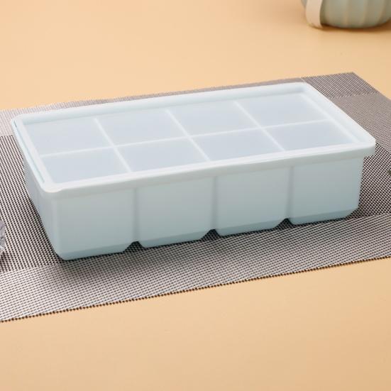 Silikon Eis DIY Würfelform Transparenter Deckel Verdickte Zwischenschicht 38146 Gitter Eiswürfel