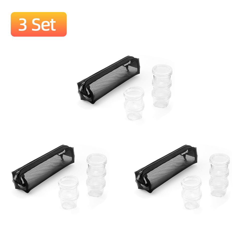 Camping Spice Kit With 5 Clear Seasoning Bottles Condiment Container Portable Travel Spice Container For Picnic Cooking Barbecue