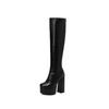 European and American Spice Girls Elastic Skinny Boots Women's Spring and Summer New Thick High Heel Skinny Waterproof Platform Cylinder Knight