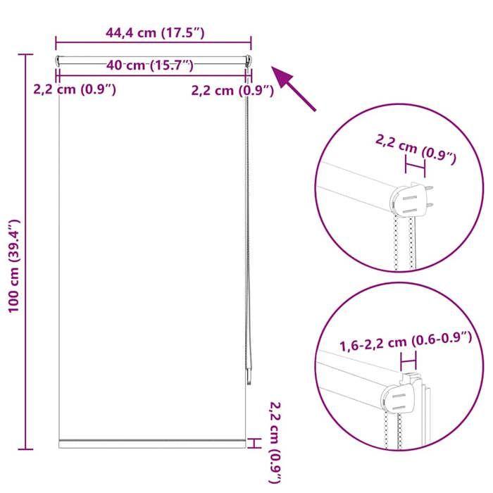 Cream Blackout Roller Blind 40 X 100 Cm 240733