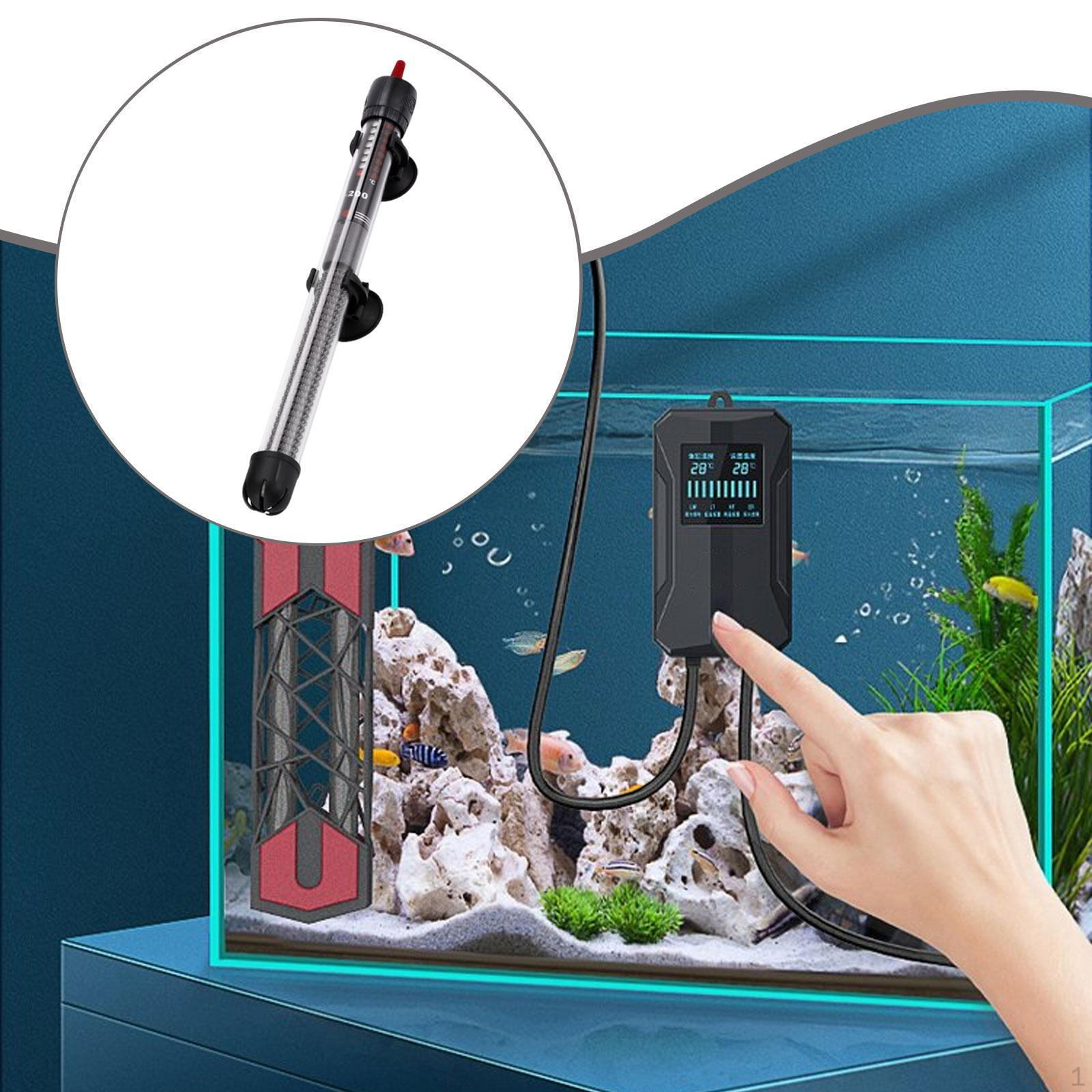 

Fish Tank Heater Black Aquarium Multifunctional Stable Temperature Space Saving Accessories