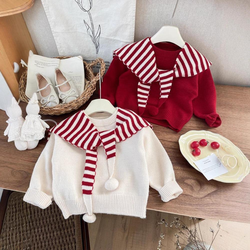 Girls sweater 2026 spring new children's Korean version pullover knitted sweater shawl two-piece set girls foreign style Korean version