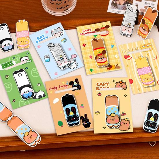 6Pcs Animal Magnetic Page Clips Cute PVC Bookmark for Students Readers Unique Magnetic Page