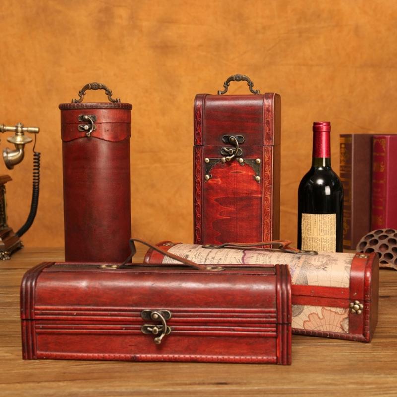 Europäische Designs Robuste Holz-Weinpräsentationsbox mit weicher Auskleidung für Weinliebhaber und Sammler Aufbewahrungslösung