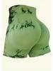 European & American Tie-Dye High-Waist Quick-Dry Yoga Shorts: Seamless, Elastic, Hip-Lifting, Fitness-Ready