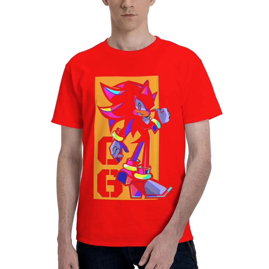 Shadow the hedgehog 100 Cotton TShirt Mens Oversized T Shirts Men Crew Neck Short Sleeve S6XL