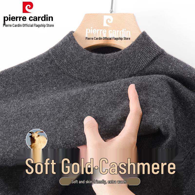 Pierre Cardin Men's Pure Cashmere Half-Turtleneck Sweater