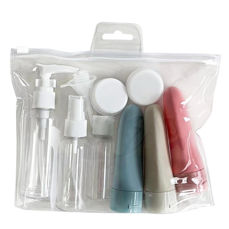 

Набор многоразовых бутылок для путешествий, спрей-лосьон, шампунь, гель для душа, тюбик для розлива косметики, пустой контейнер для жидкости, портативный инструмент