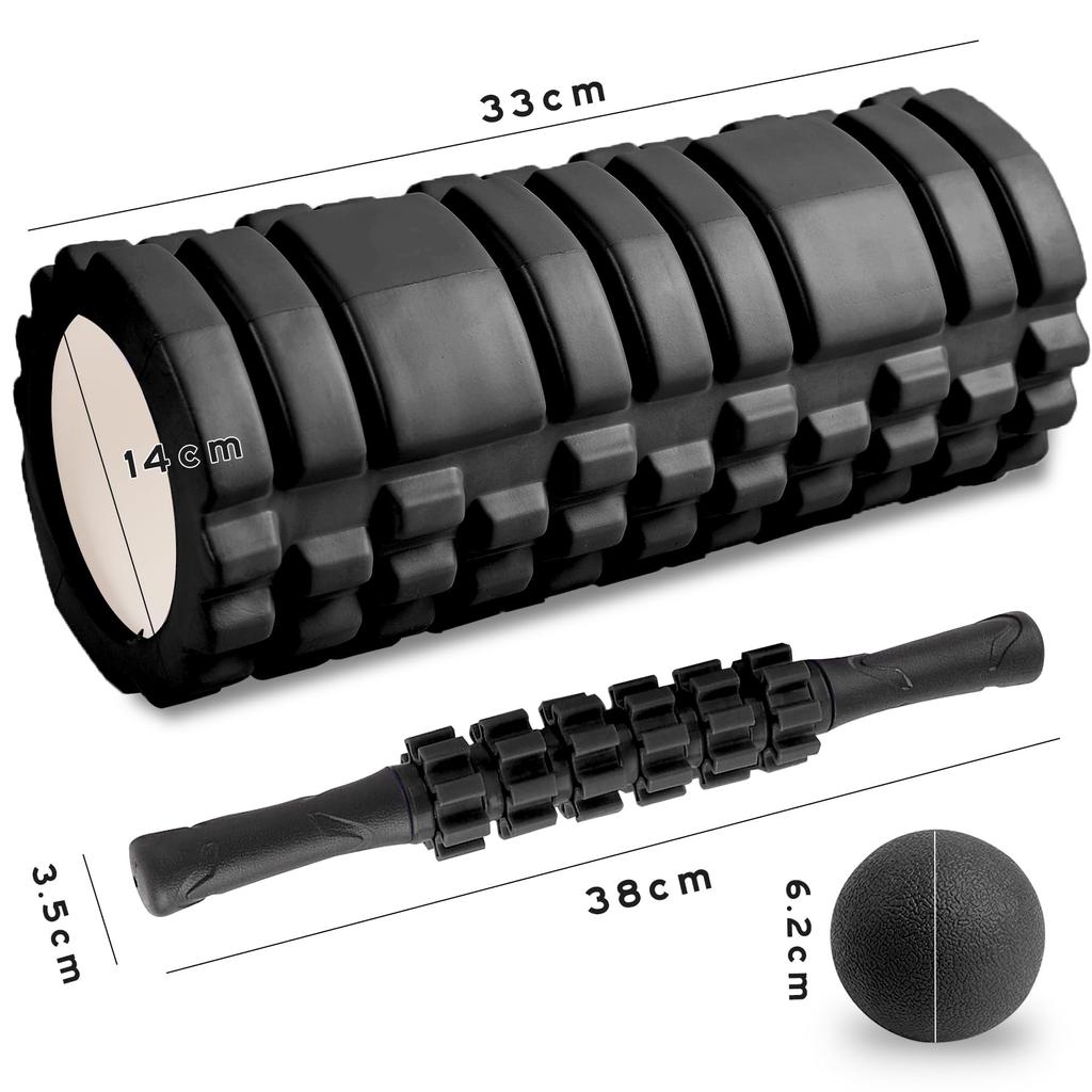 Schaumstoffrolle DPEAN Myofasziale Entspannung Yoga-Stange Triggerpunkt-Massageball Stretching-Ausrüstung Roller Kurze Halbe Übungstrainingsausrüstung mit