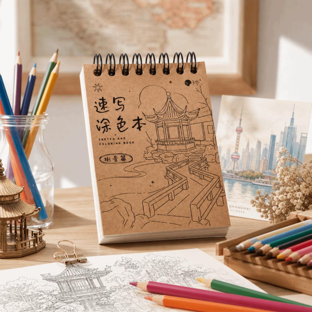 Vintage Coloring Sketching Book Blank Notebooks Blank Sketch Art Drawing Book  Kids Arts Crafts