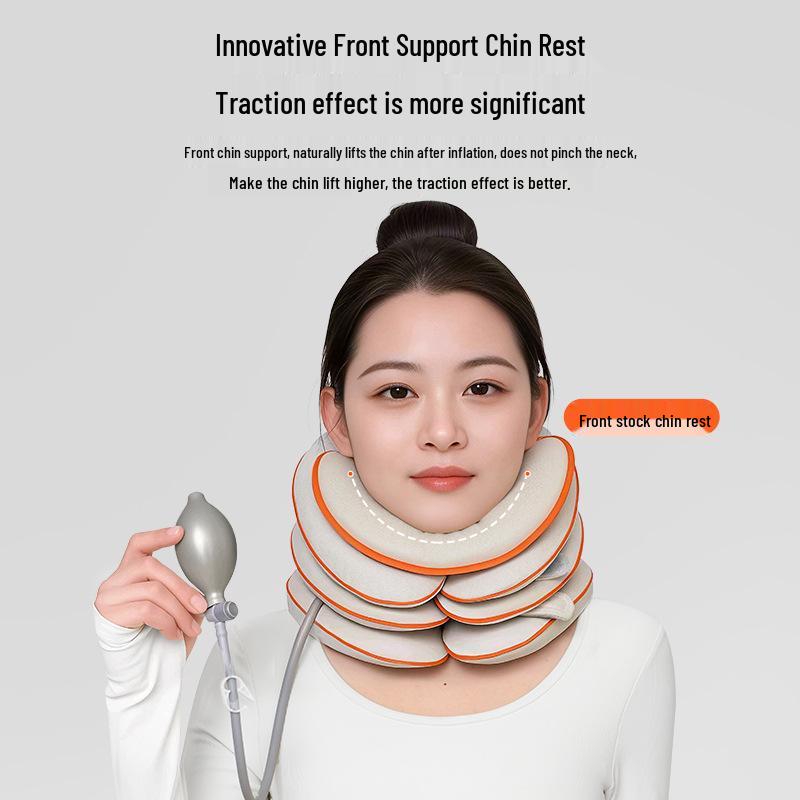 Inflatable Neck Brace Cervical Traction Device - Home Use Correction and Support Collar