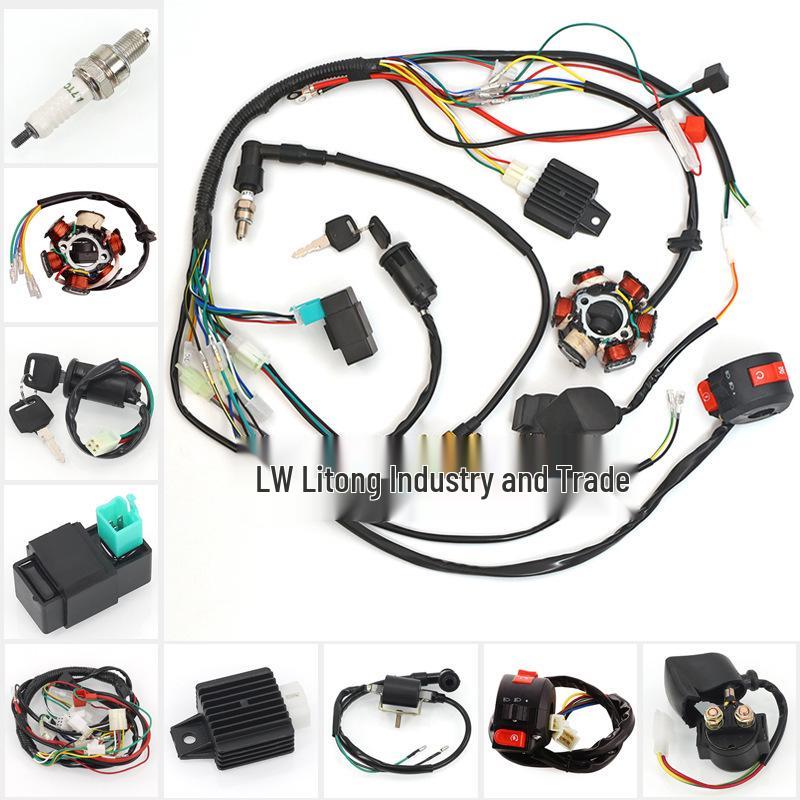 

Off-Road Motorcycle Wiring Harness & Magnetic Coil Switch for 50-125CC ATV/Quad Universal