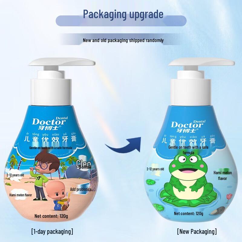 Dr. Tooth Cleo Hami Melon Pump Toothpaste & Kids Brush Set