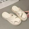 Fashion Platform Shoes Woman Mules Slippers Casual Women Flat Sandals Summer 2025 Trend Walking Comfort Soft Leather Sandalias De Mujer