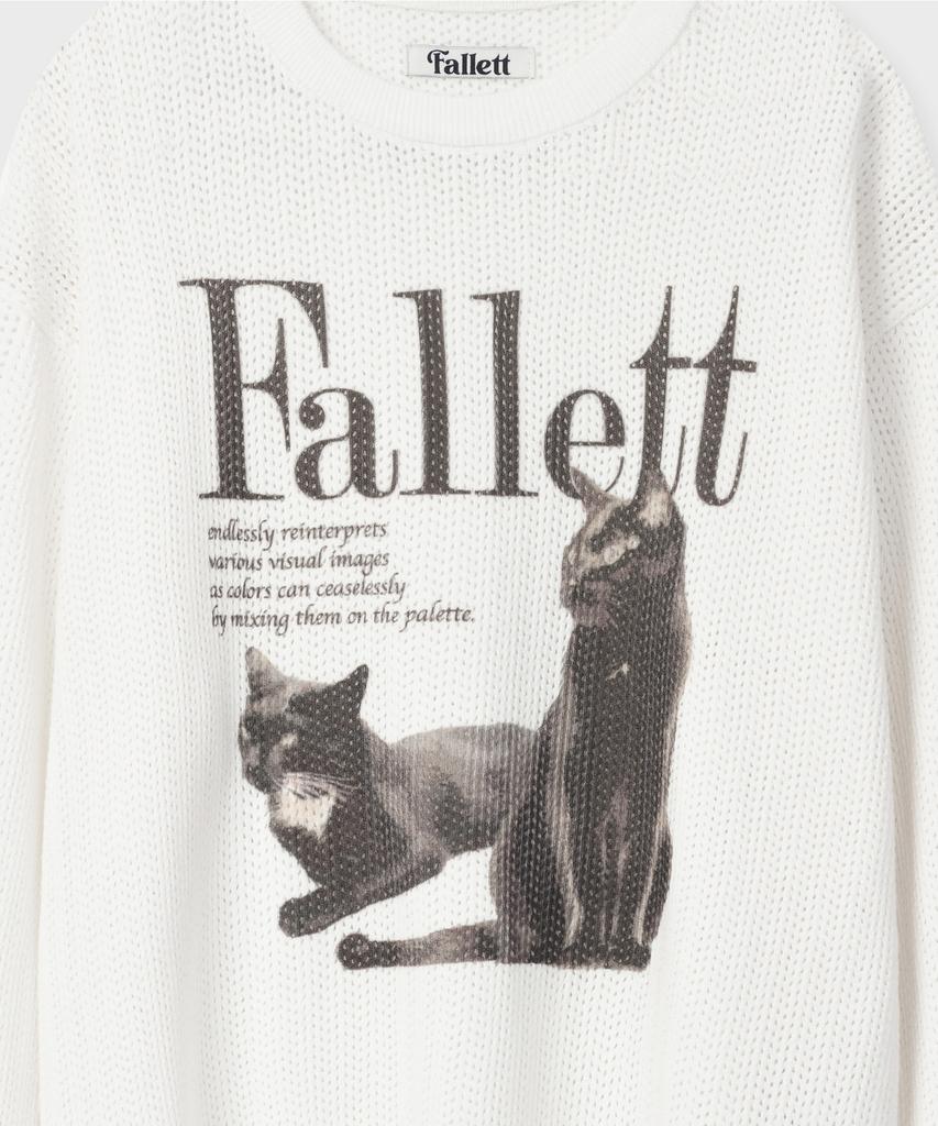 FALLETT Deuce Nero Sci-Fi Knit Ivory