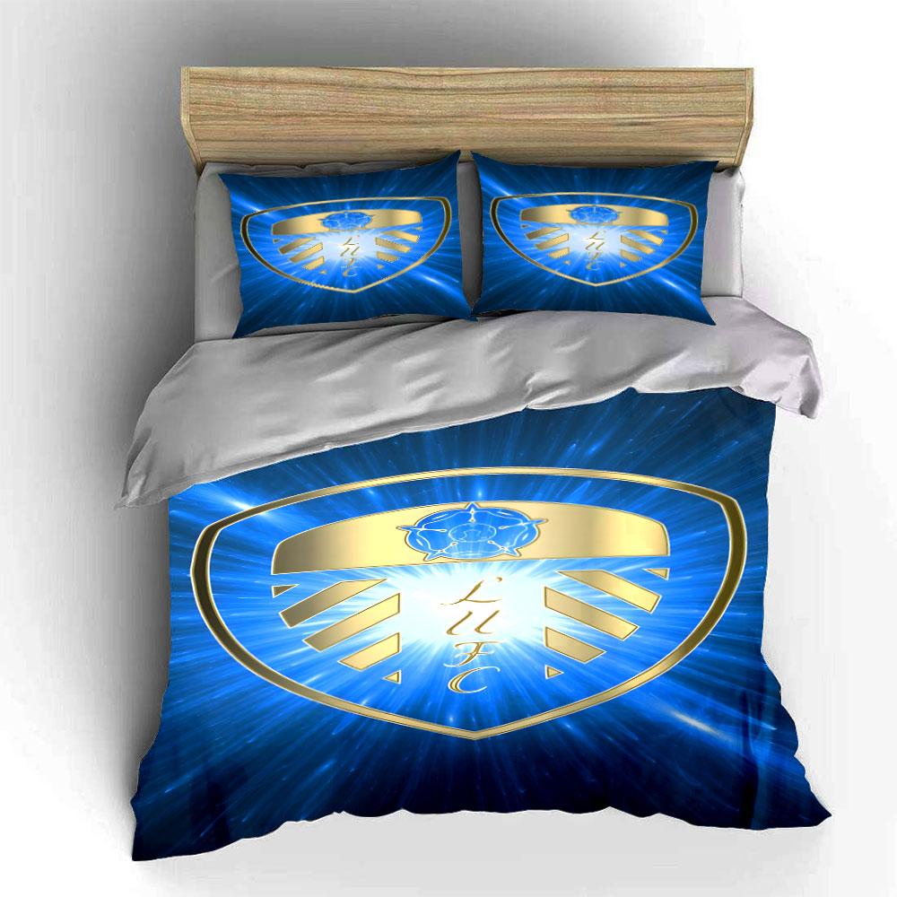 Golden Leeds United emblem. Bedding sets Duvet cover sets Duvet covers Pillowcases(1*Duvet Cover 2*Pillowcases without duvet insert)