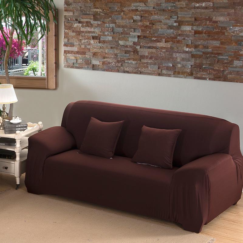 Husă de canapea Nordică dintr-o singură bucată din mătase de lapte - Pernă de culoare uni pentru toate anotimpurile