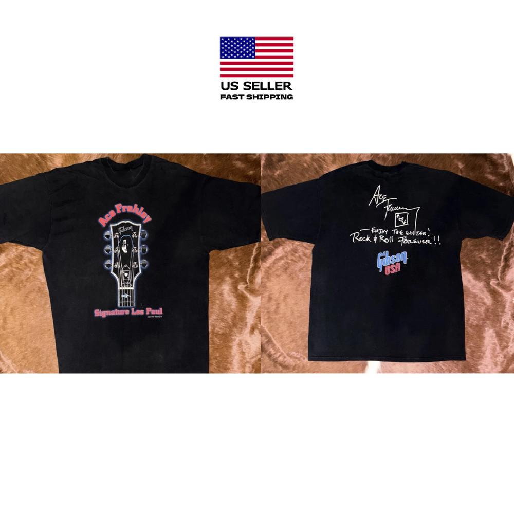 Vintage 1997 Ace Frehley Signature Double Side  All Size S-5XL AG29 Unisex T-Shirt S