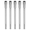 3/5pcs Nut Driver Drill Bit 5.5mm-18mm Metric Impact Socket 1/4" Hex Shank 6" Extra Long Magnetic 6-Point Sockets Bolt Setter